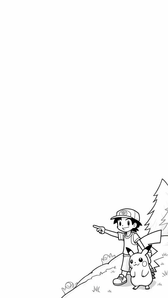 ash and pikachu coloring pages